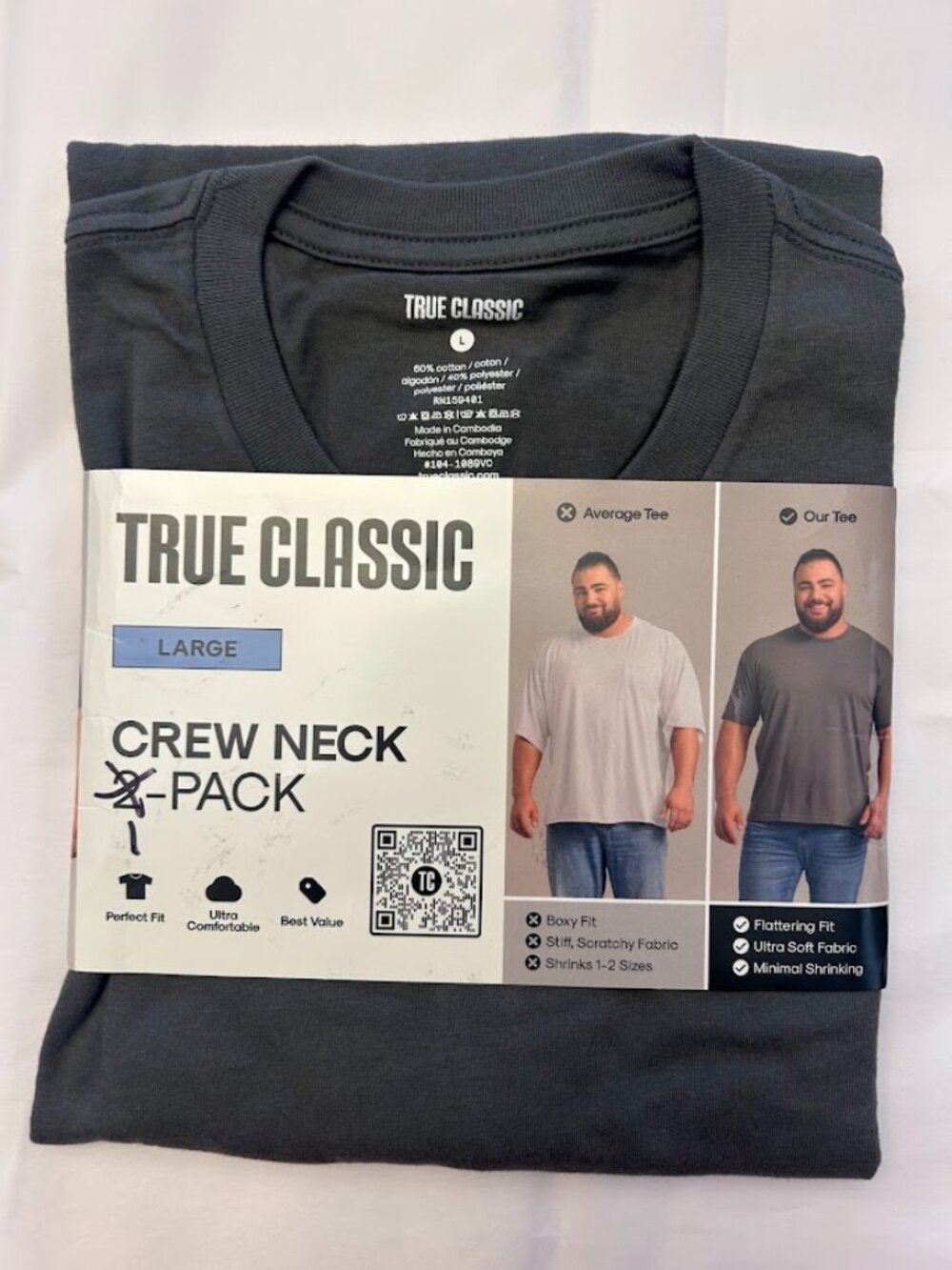 New! True Classic Short Sleeve Crew Neck Shirt